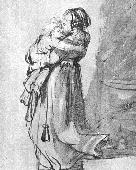 Rembrandt Harmensz Van Rijn Saskia with a Child